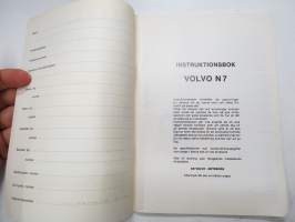 Volvo N7 Instruktionsbok -käyttöohjekirja / operator´s manual in swedish