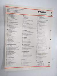 Stihl MS 290, 310, 390 (1127) Ersatzteilliste - Spare Parts List - Liste des piéces, moottorisaha varaosaluettelo