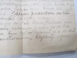 Neiti Helmi Virtanen toiminut Toejoen Suojelusvelvollisten emännöitsijänä 15.12.1918-10.3.1919, allekirjoitukset Matilda Juselius &amp; Edith Sörensen