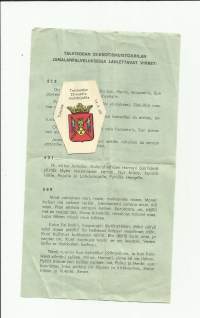 Talvisodan 25-vuotismuistojuhla Turku 1965  rintamerkki pahvia ja käsiohjelma