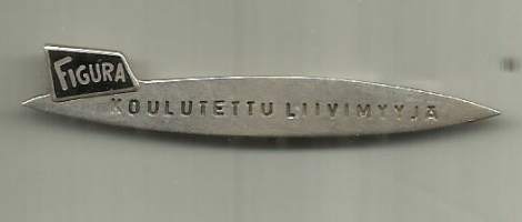 Figura koulutettu liivimyyjä -  rintamerkki