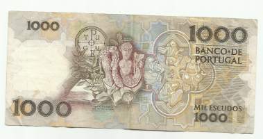 Portugal  1000 Escudos 1987  seteli
