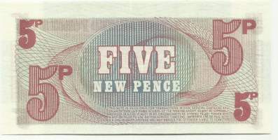 Englanti / British Army Forces 5 New Pence 1972 -  seteli