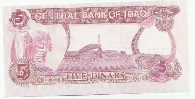 Irak 5 Dinars 1992 -  seteli