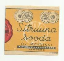 Sitruuna sooda    juomaetiketti