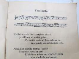 7 kisällilaulua, vasemmisto- ja työväenhenkisiä lauluja vuodelta 1936