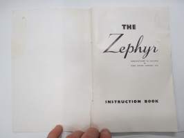 Ford Zephyr Instruction book - Omistajan käsikirja, englanninkielinen