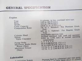 Ford Zephyr Instruction book - Omistajan käsikirja, englanninkielinen