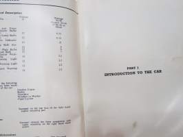 Ford Zephyr Instruction book - Omistajan käsikirja, englanninkielinen