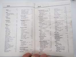 Ford Zephyr Instruction book - Omistajan käsikirja, englanninkielinen