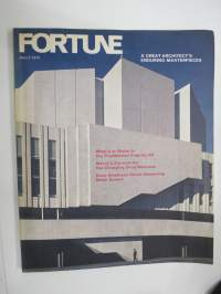 Fortune 1976 March - A great architect´s enduring masterpices - cover story -Alvar Aalto kansikuva &amp; erikoisartikkeli arkkitehdin tuotannosta, 8-sivuinen