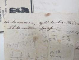 Räknelärä för den som, i saknad af lärare, vilja på sin egen hand lärä sig första grunderna af räknekonsten, käsinkirjoitettu oppikirja v. 1859, C.J. Ekenberg