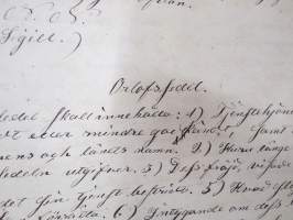 Räknelärä för den som, i saknad af lärare, vilja på sin egen hand lärä sig första grunderna af räknekonsten, käsinkirjoitettu oppikirja v. 1859, C.J. Ekenberg