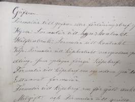 Räknelärä för den som, i saknad af lärare, vilja på sin egen hand lärä sig första grunderna af räknekonsten, käsinkirjoitettu oppikirja v. 1859, C.J. Ekenberg