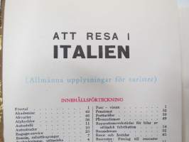 Att resa i Italien - Almänna upplyssningar för turister -matkailuesite / travel brochure in swedish