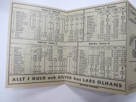 Tågtidtabell för Falun C 1.6.1958-31.8.1958 -tidtabell / rautateiden aikataulu / train timetable