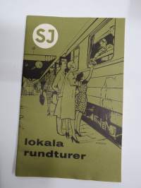 SJ Statens Järnvägar - Lokala rundturer 1958 -junamatkailuesite / train travel brochure