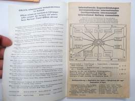 Schweitz Suisse Svizzera Switzerland - Internationale Zugsverbindungen / International Railway Connections 3.6.1956 -rautateiden aikataulu / train timetable