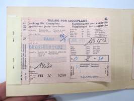 Seuramatka - Vouage de Groupe - Paris 13.8.1961 -lippukotelo rautatielippuineen / railway tickets