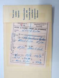 Seuramatka - Vouage de Groupe - Paris 13.8.1961 -lippukotelo rautatielippuineen / railway tickets