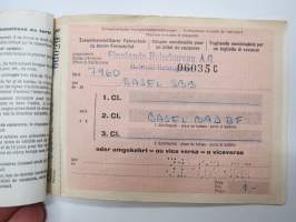 Schweitz Transportunternehmungen / Swiss Transport Undertakings - Ferienbillet / Holiday ticket  A 256, 1956 -rautatielippu / railway ticket
