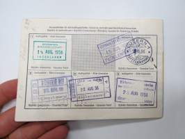 Schweitz Transportunternehmungen / Swiss Transport Undertakings - Ferienbillet / Holiday ticket  A 256, 1956 -rautatielippu / railway ticket