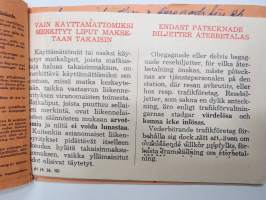 Suomen Matkatoimisto 3112, Tanska, Ruotsi matkalippuja -rautatielippu / railway tickets