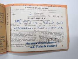 Suomen Matkatoimisto 3112, Tanska, Ruotsi matkalippuja -rautatielippu / railway tickets