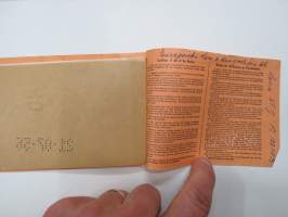Suomen Matkatoimisto 3112, Tanska, Ruotsi matkalippuja -rautatielippu / railway tickets