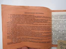 Suomen Matkatoimisto 46368, Tanska, Saksa matkalippuja -rautatielippu / railway tickets