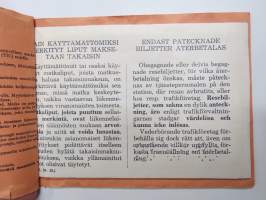 Suomen Matkatoimisto 46368, Tanska, Saksa matkalippuja -rautatielippu / railway tickets