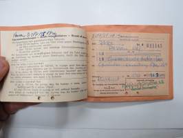 Suomen Matkatoimisto 46368, Tanska, Saksa matkalippuja -rautatielippu / railway tickets