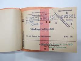 Suomen Matkatoimisto 46368, Tanska, Saksa matkalippuja -rautatielippu / railway tickets