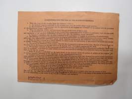 Suomen Matkatoimisto 46368, Tanska, Saksa matkalippuja -rautatielippu / railway tickets