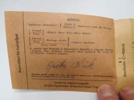 SJ Statens Järnvägar - Billiga rundturer - Svealandsturen nr 0161 2 kl. 15.7.1958 - 14.8.1958 -biljetthäfte / matkalippuvihko / train ticket