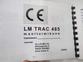 LM Trac 485 Super -käyttöohjekirja / operator´s manual in finnish