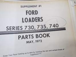 Ford - FoMoCo Loaders 730, 735, 740, Backhoes Parts Book -varaosaluettelo, kuormaajat