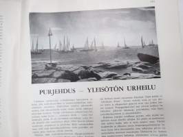 Purje ja Moottori 1961 nr 7 heinäkuu, NJK jättiläisregatta, Potkurit, Engalnnin venenäyttely, Myrskytietouden alkeet, Katamaran moottoriveneenä, Sten Aminoff 60 v.