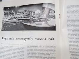 Purje ja Moottori 1961 nr 7 heinäkuu, NJK jättiläisregatta, Potkurit, Engalnnin venenäyttely, Myrskytietouden alkeet, Katamaran moottoriveneenä, Sten Aminoff 60 v.