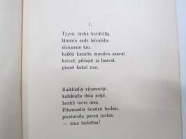 Valkoinen aika - Runoja, isänmaallis- ja valkohenkisiä runoja, kirja ilmestynyt marraskuussa 1918, kansikuvitus Bruno Tuukkanen