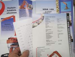 Mantsinen MSK 80, MSK 100 - Hitachi-pohjaiset materiaalinkäsittelykoneet - myyntiesitteet erillisessä kansiossa -sales brochure