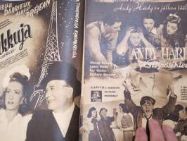 Elokuva-Aitta 1943 nr 8 Kansikuva Maria Tasnady, Kristiina Söderbaum käynnillä kotimaassaan, Linda Darnell, Jean Gabinin valloitusretket, Regina Linnanheimo, ym.