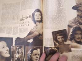 Elokuva-Aitta 1943 nr 8 Kansikuva Maria Tasnady, Kristiina Söderbaum käynnillä kotimaassaan, Linda Darnell, Jean Gabinin valloitusretket, Regina Linnanheimo, ym.
