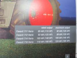 Fendt Favorit 700 Vario 711, 712, 714, 716, traktori -myyntiesite / sales brochure