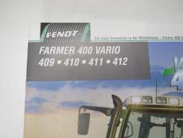 Fendt Farmer 400 Vario 409, 410, 411, 412 traktori -myyntiesite, saksankielinen / sales brochure, in german