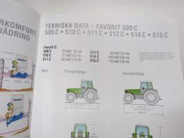 Fendt Favorit 509 C, 510 C, 511 C, 512 C, 514 C, 515 C tractor / traktori -myyntiesite, englanninkielinen / sales brochure, in english