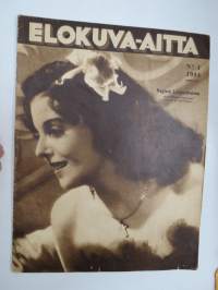 Elokuva-Aitta 1944 nr 1, Kansikuva Regina Linnanheimo, Dolly alfthan, Vaivaisukon morsian, Edvin Adolphson, Maurice Chevalier, Alice Babs, ym.