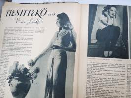 Elokuva-Aitta 1945 nr 1 Kansikuva Mervi Järventaus - Ristikon varjossa, Rakkautensa uhri (valistuselokuva sukupuolitaudeista), Viveca Lindfors, Michel Simon, ym.