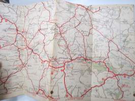 Suomen tiekartta 4 1946 Vägkarta över Finland -road map
