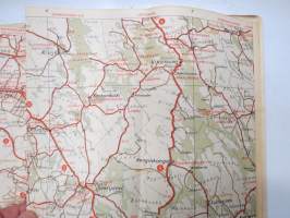 Suomen tiekartta 7 1947 Vägkarta över Finland -road map